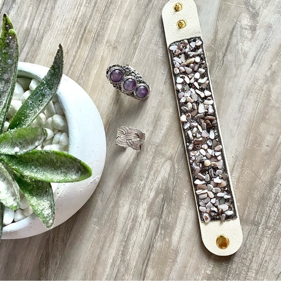 Beautiful stone boho magnetic bracelet w Gypsy zen hippy vibe - Picture 7 of 9